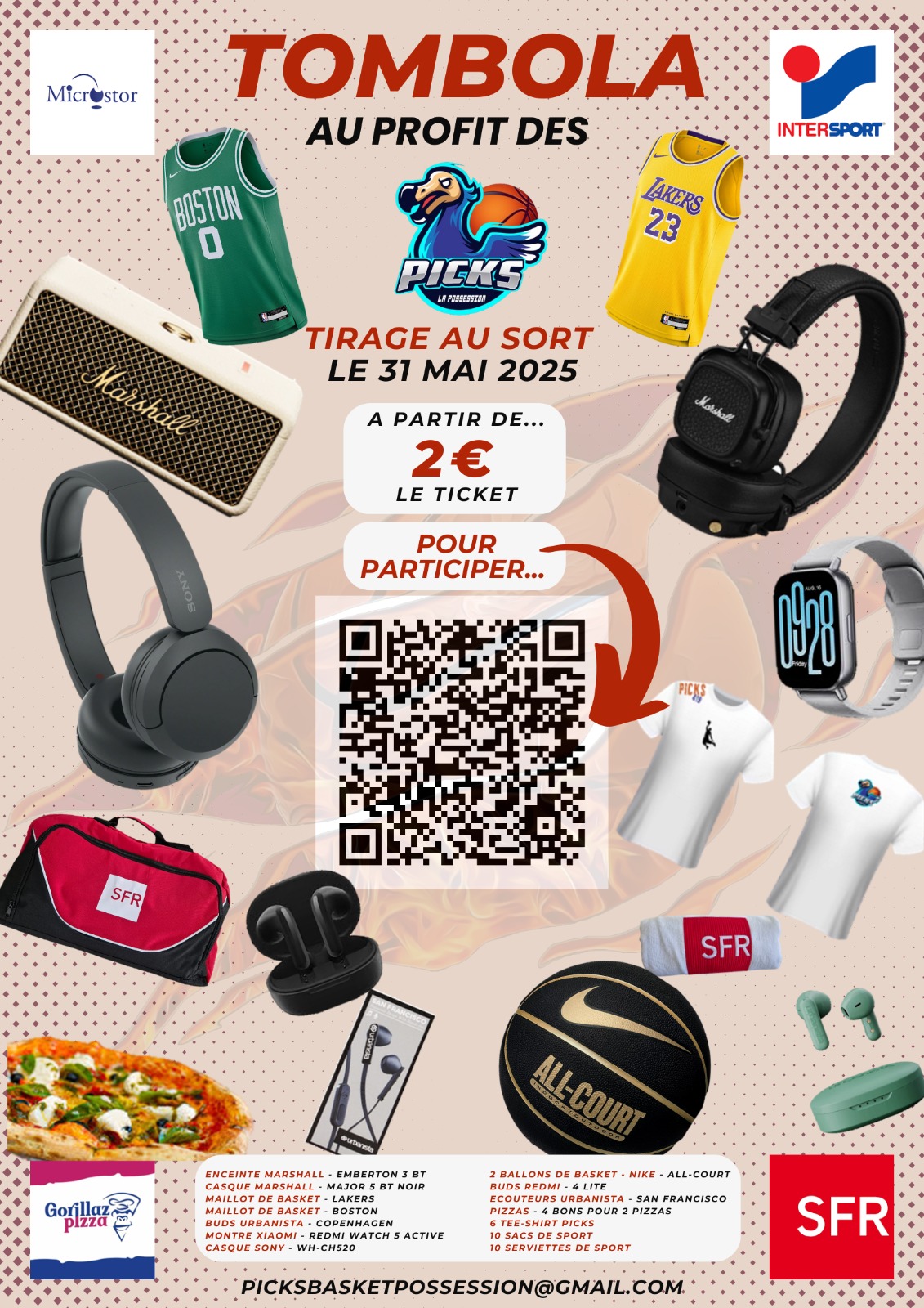 TOMBOLA AU PROFIT DES PICKS 